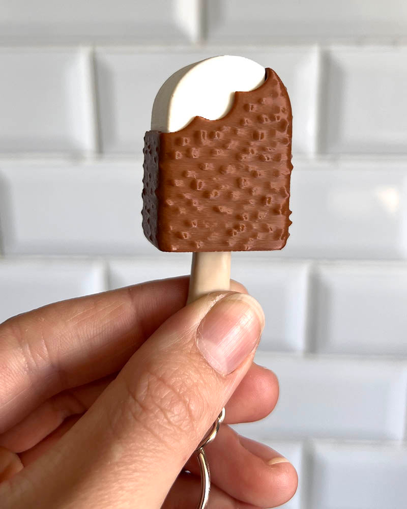 Textured Ice Cream Fidget Keychain: Spiky Sensory Stim Toy