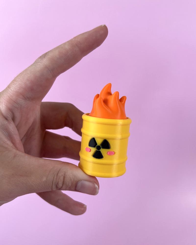 Toxic Waste Barrel Clicker Fidget Toy