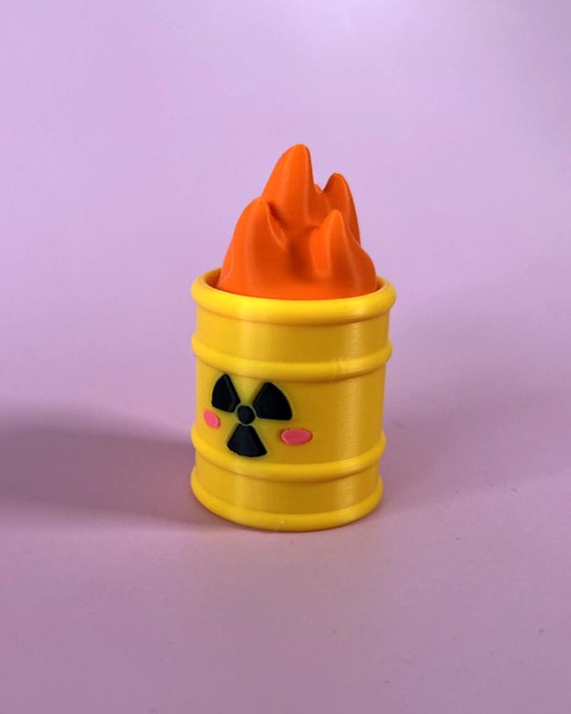 Toxic Waste Barrel Clicker Fidget Toy