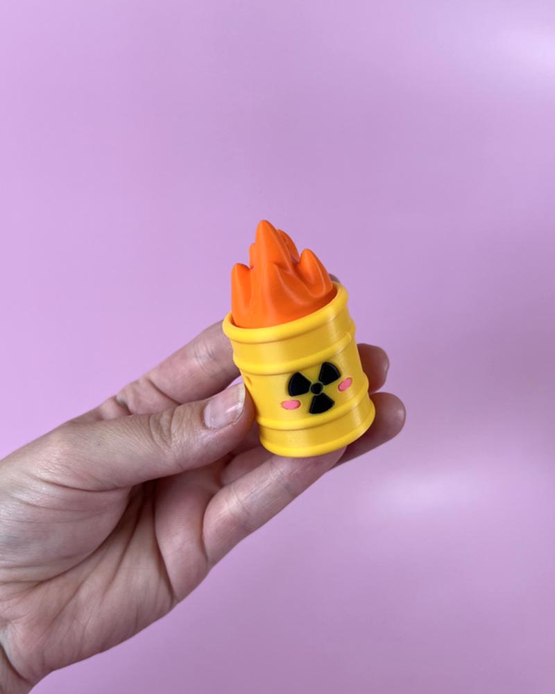Toxic Waste Barrel Clicker Fidget Toy