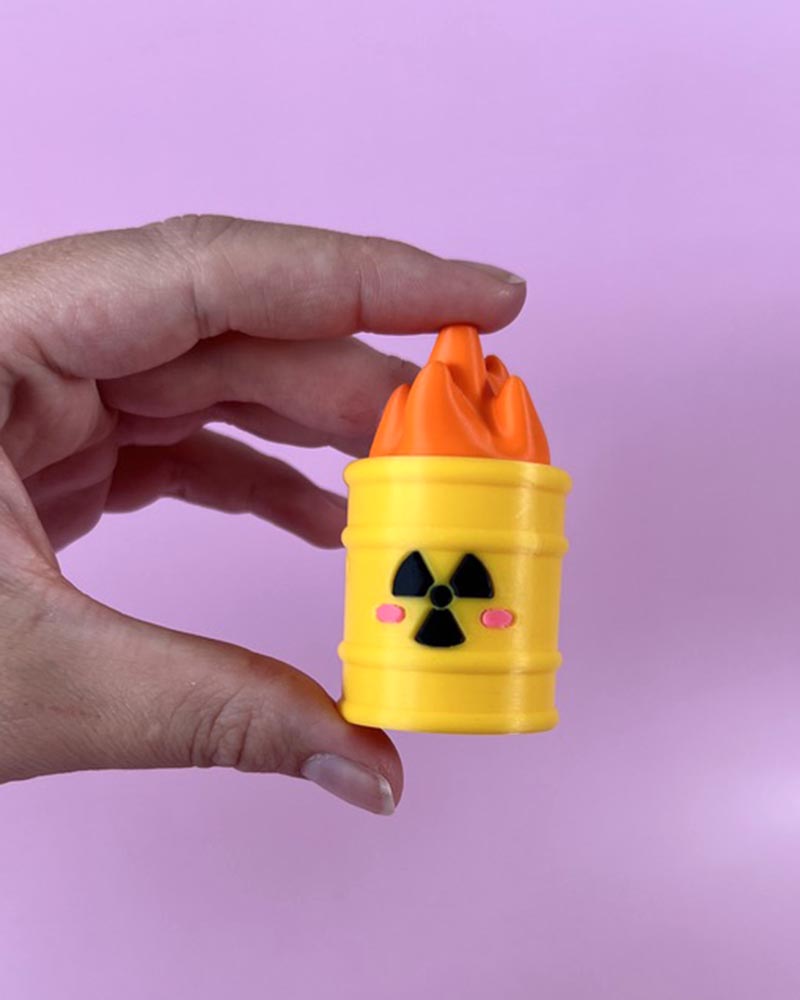 Toxic Waste Barrel Clicker Fidget Toy