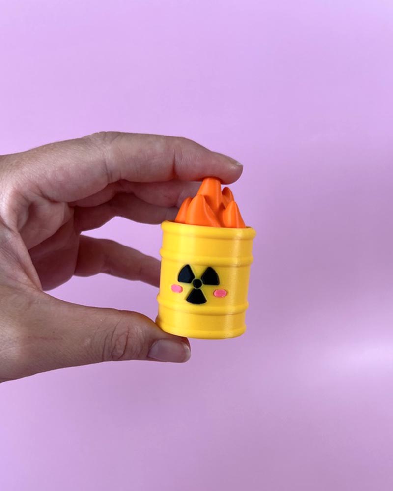 Toxic Waste Barrel Clicker Fidget Toy
