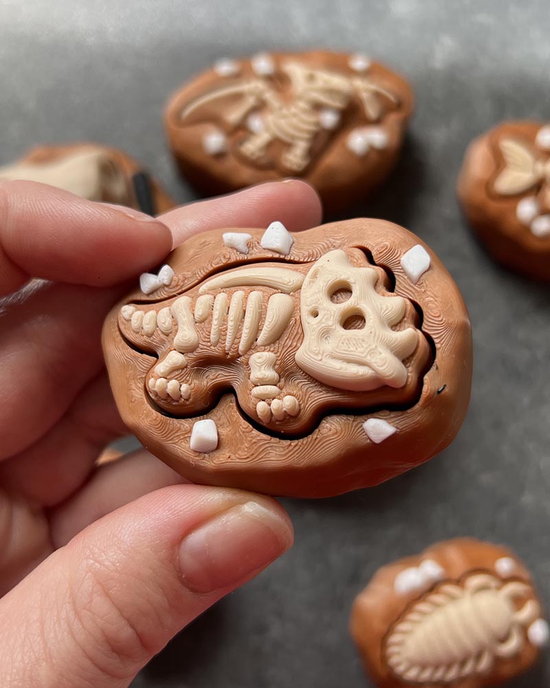 Dinosaur Fossil Clicker Fidget Toy