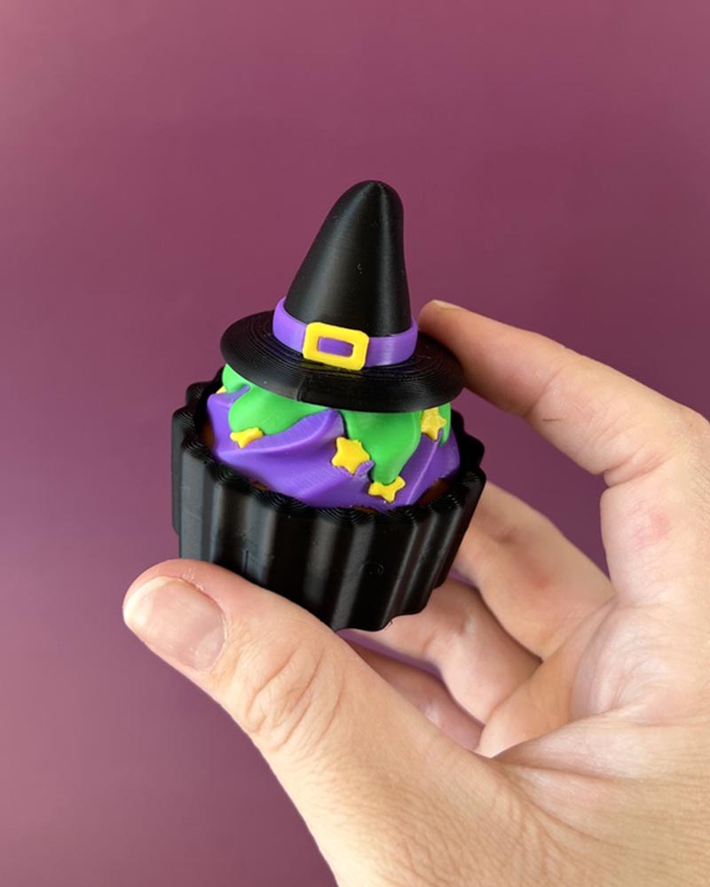 Witch Hat Cupcake Clicker Fidget Toy