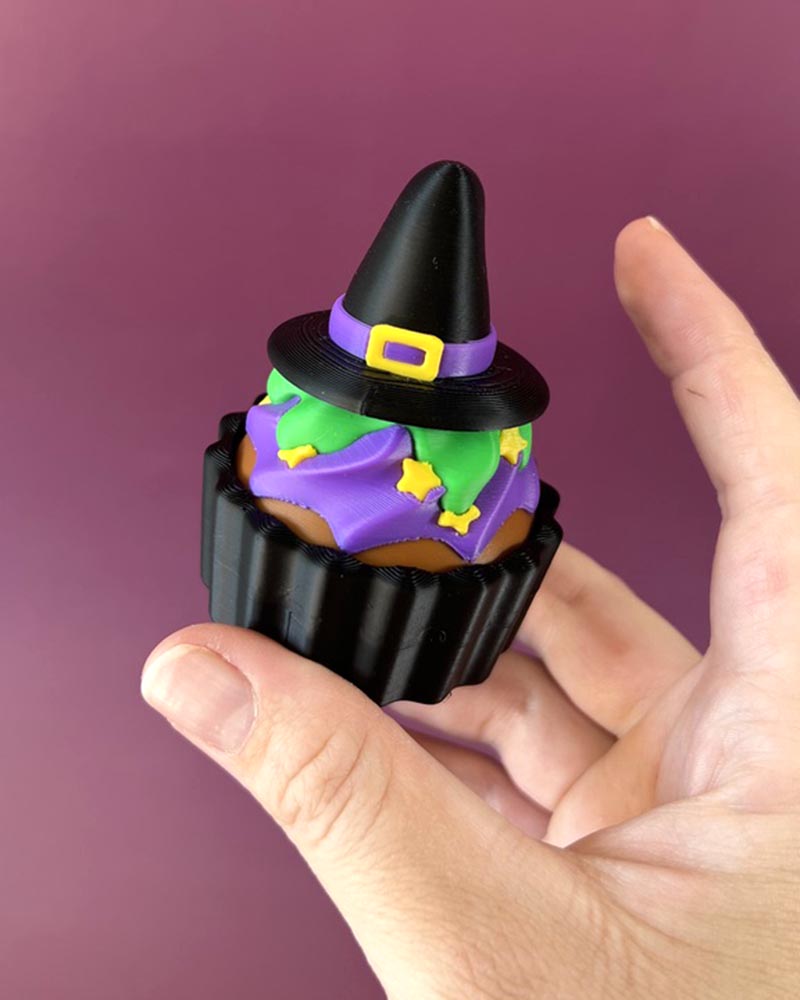 Witch Hat Cupcake Clicker Fidget Toy