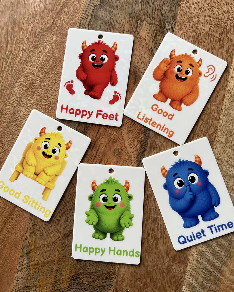 Monster Positive Behaviour Communication Cards