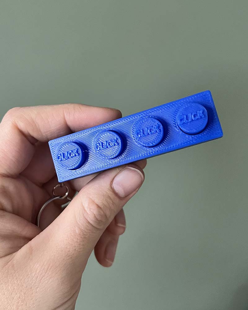 Building Brick Clicker Fidget Toy