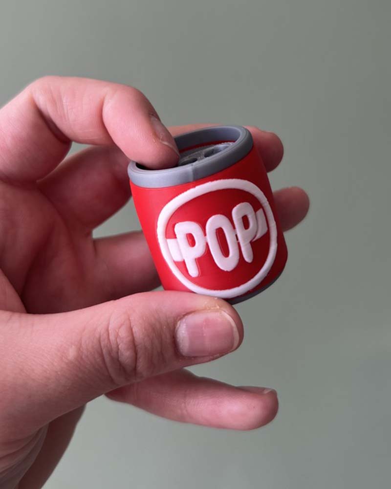Soda and Pop Can Clicker Fidget Toy