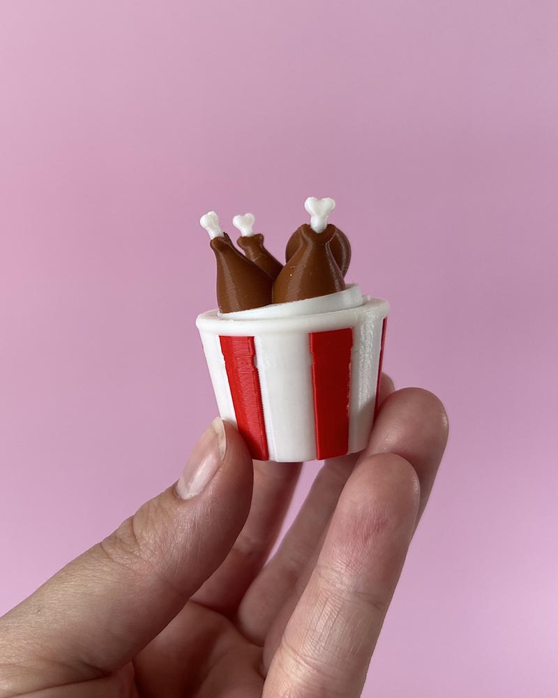 Fried Chicken Bucket Clicker Fidget Toy