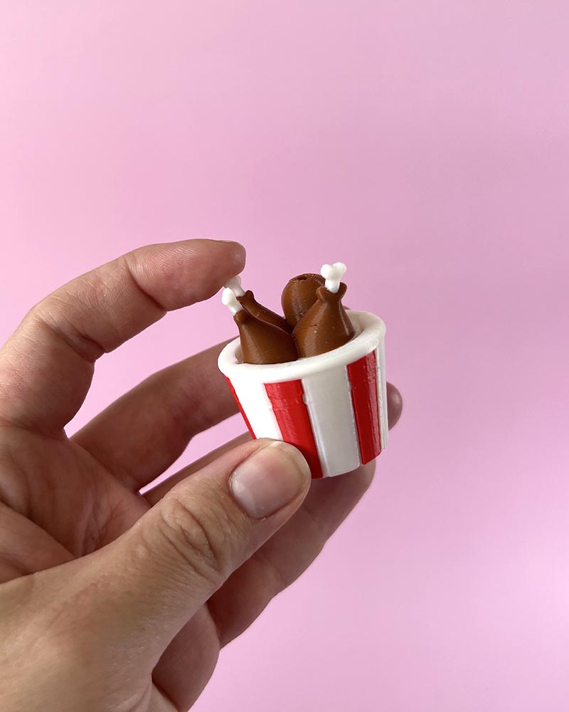 Fried Chicken Bucket Clicker Fidget Toy