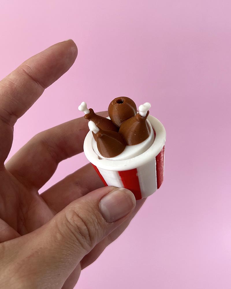 Fried Chicken Bucket Clicker Fidget Toy