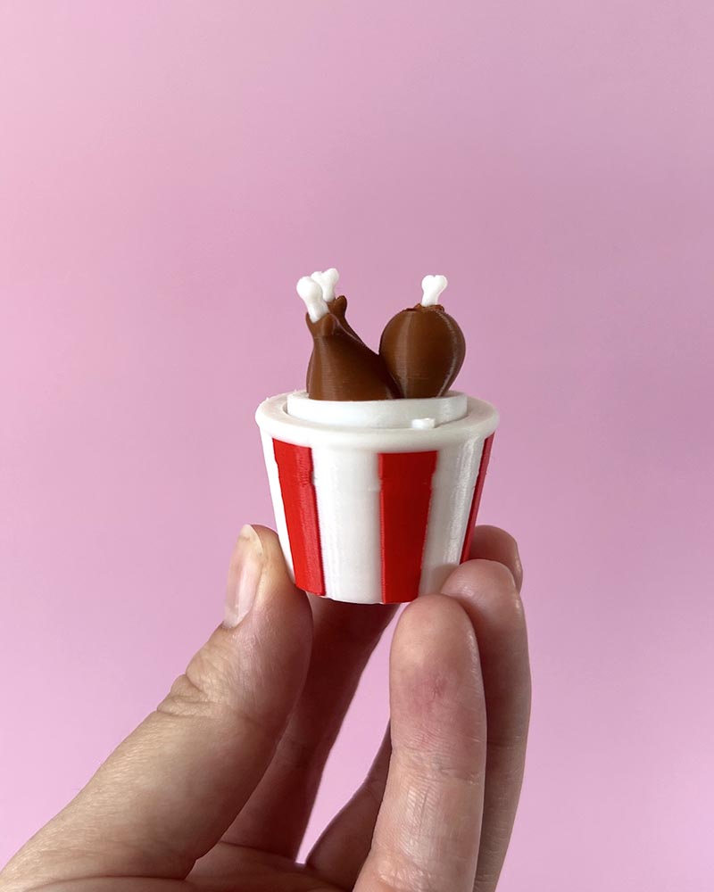Fried Chicken Bucket Clicker Fidget Toy