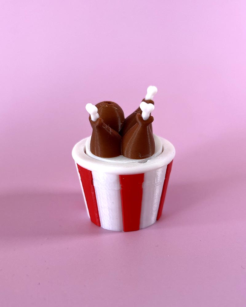 Fried Chicken Bucket Clicker Fidget Toy