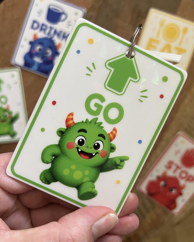 Monster Visual Communication Keyring Cards