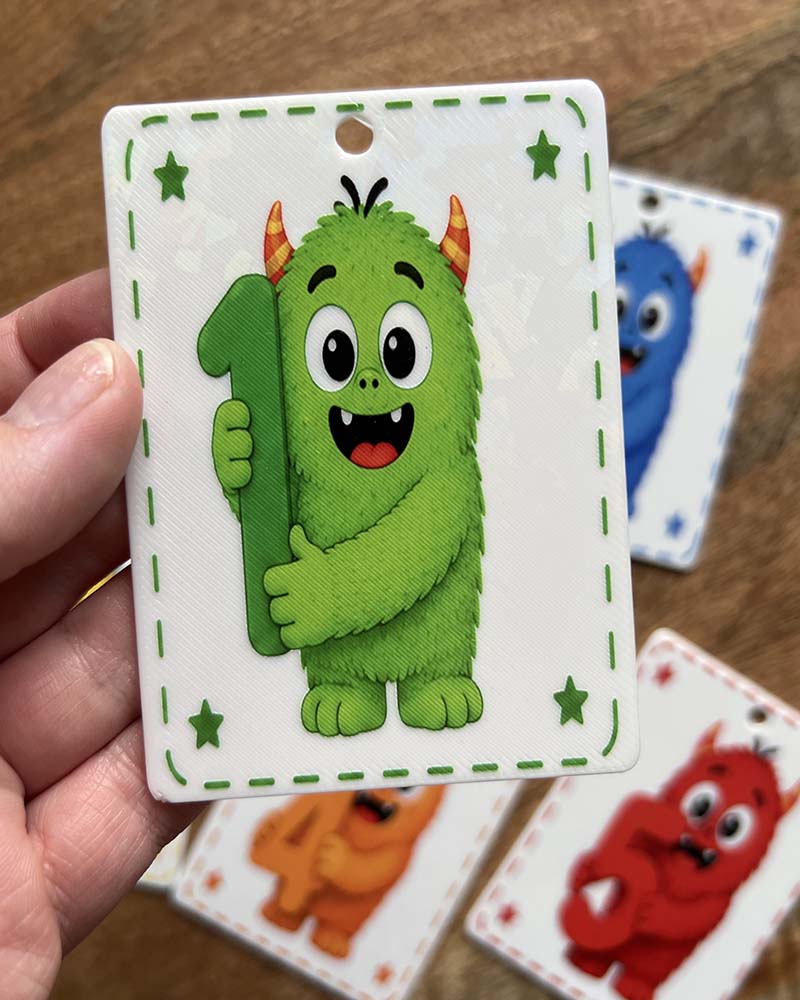 Monster Number Communication Cards Set
