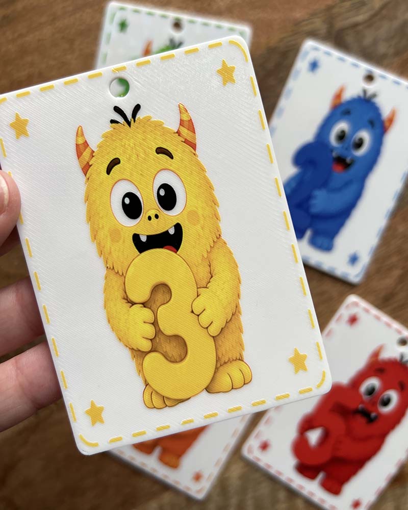Monster Number Communication Cards Set