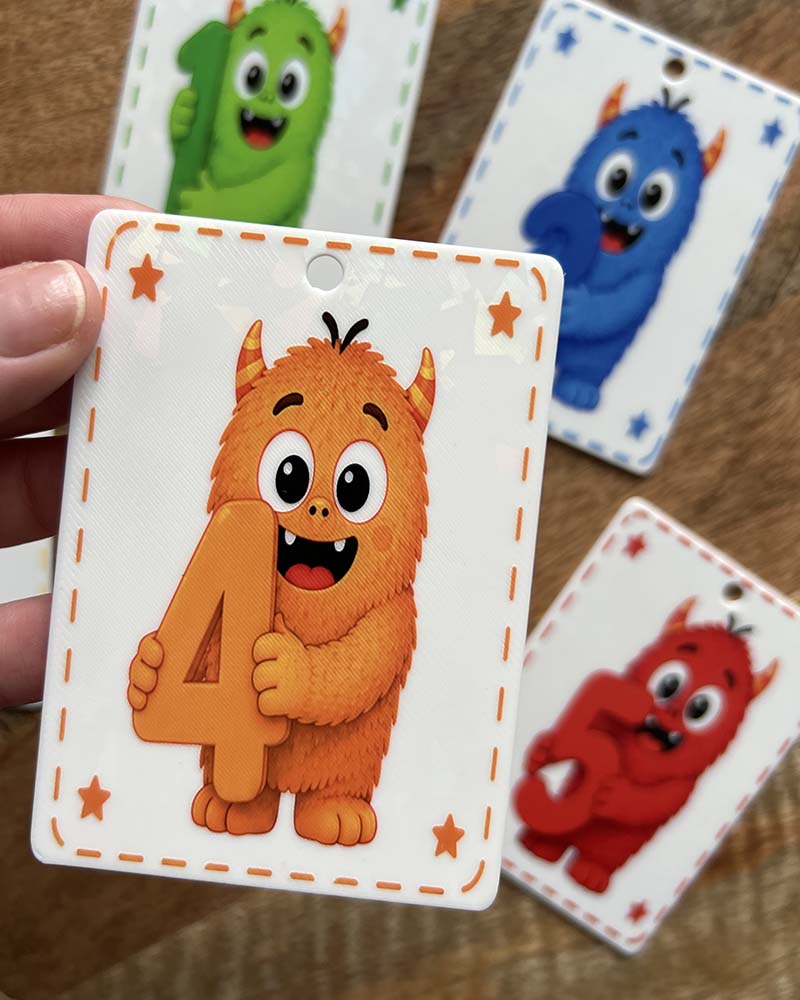 Monster Number Communication Cards Set