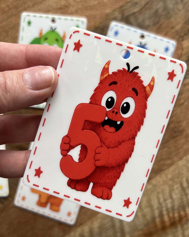 Monster Number Communication Cards Set