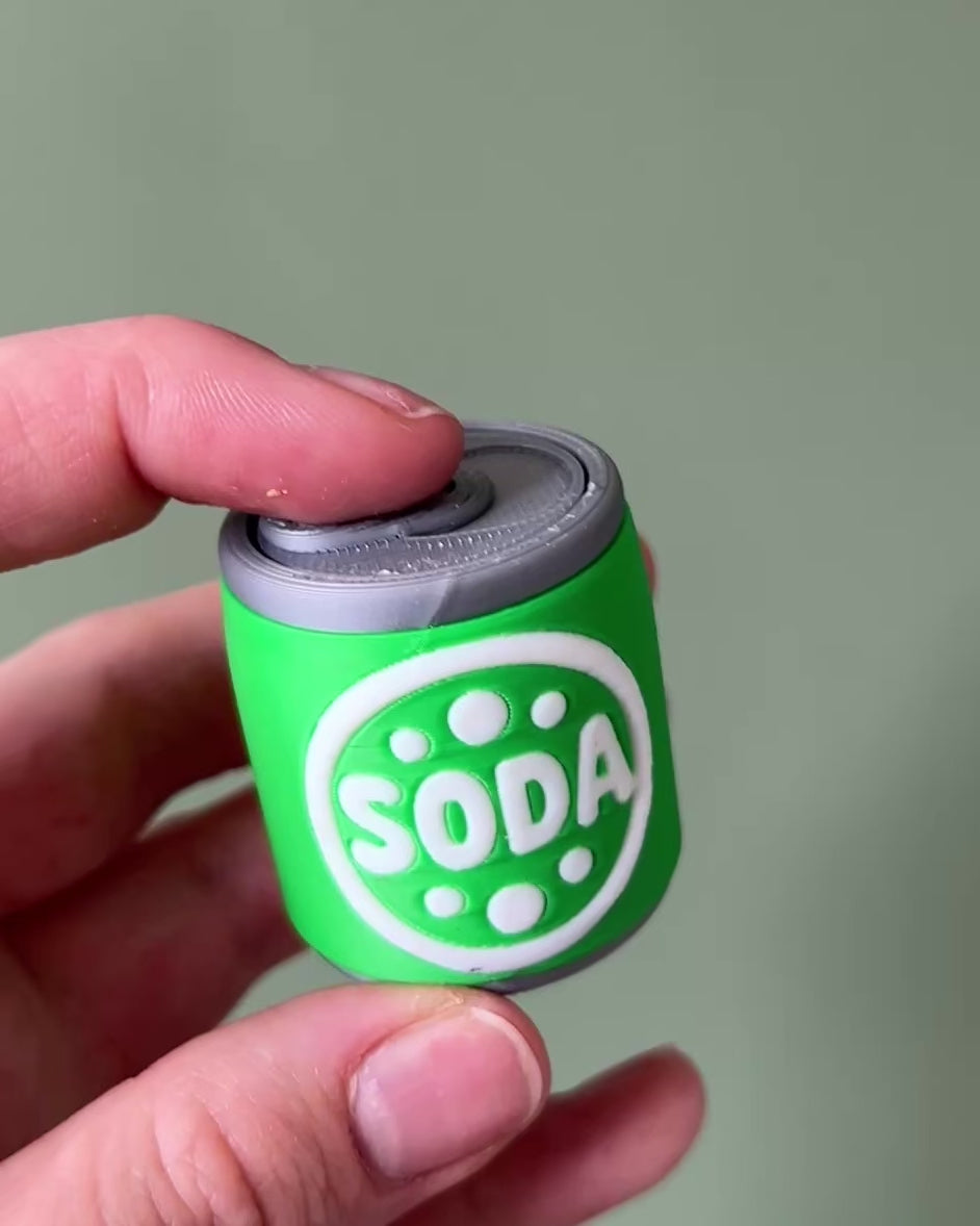 Soda and Pop Can Clicker Fidget Toy