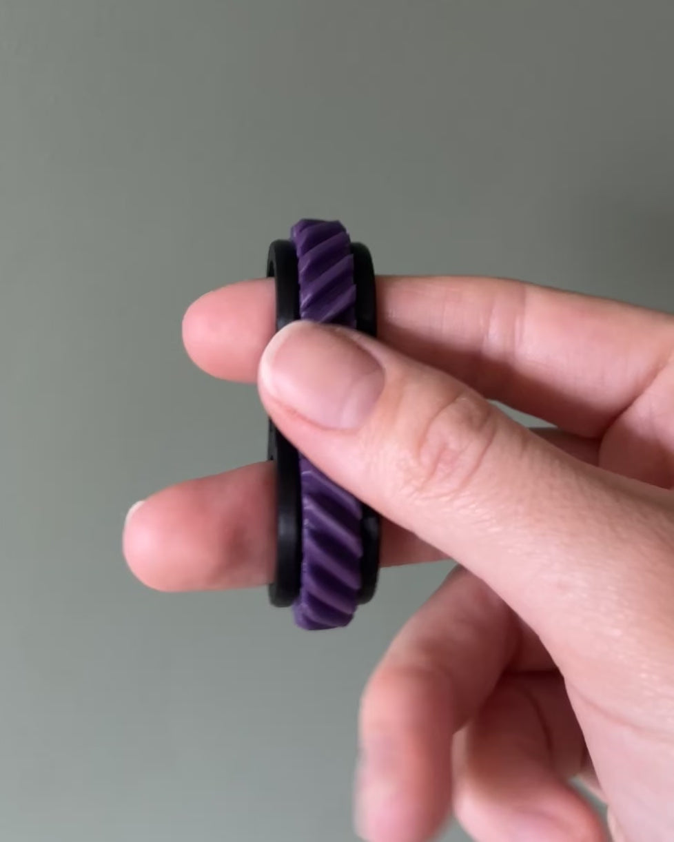 Color Changing Dual Texture Fidget Ring Spinner