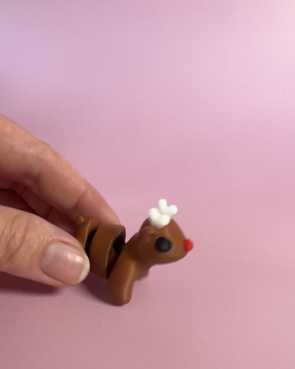 Red Nosed Reindeer Chrsitmas Wiggly Toy