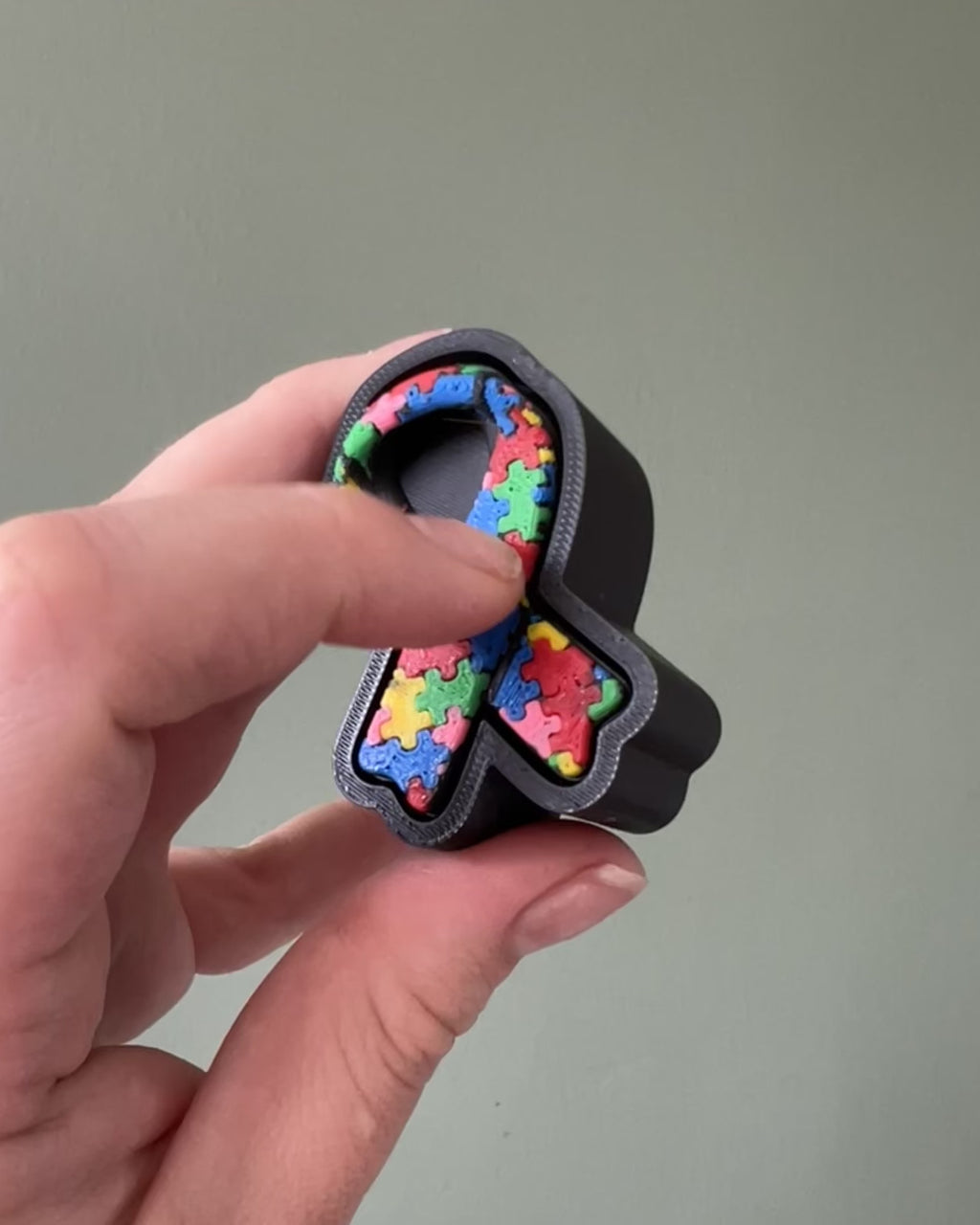 Autism Awareness Ribbon Clicker Fidget Toy