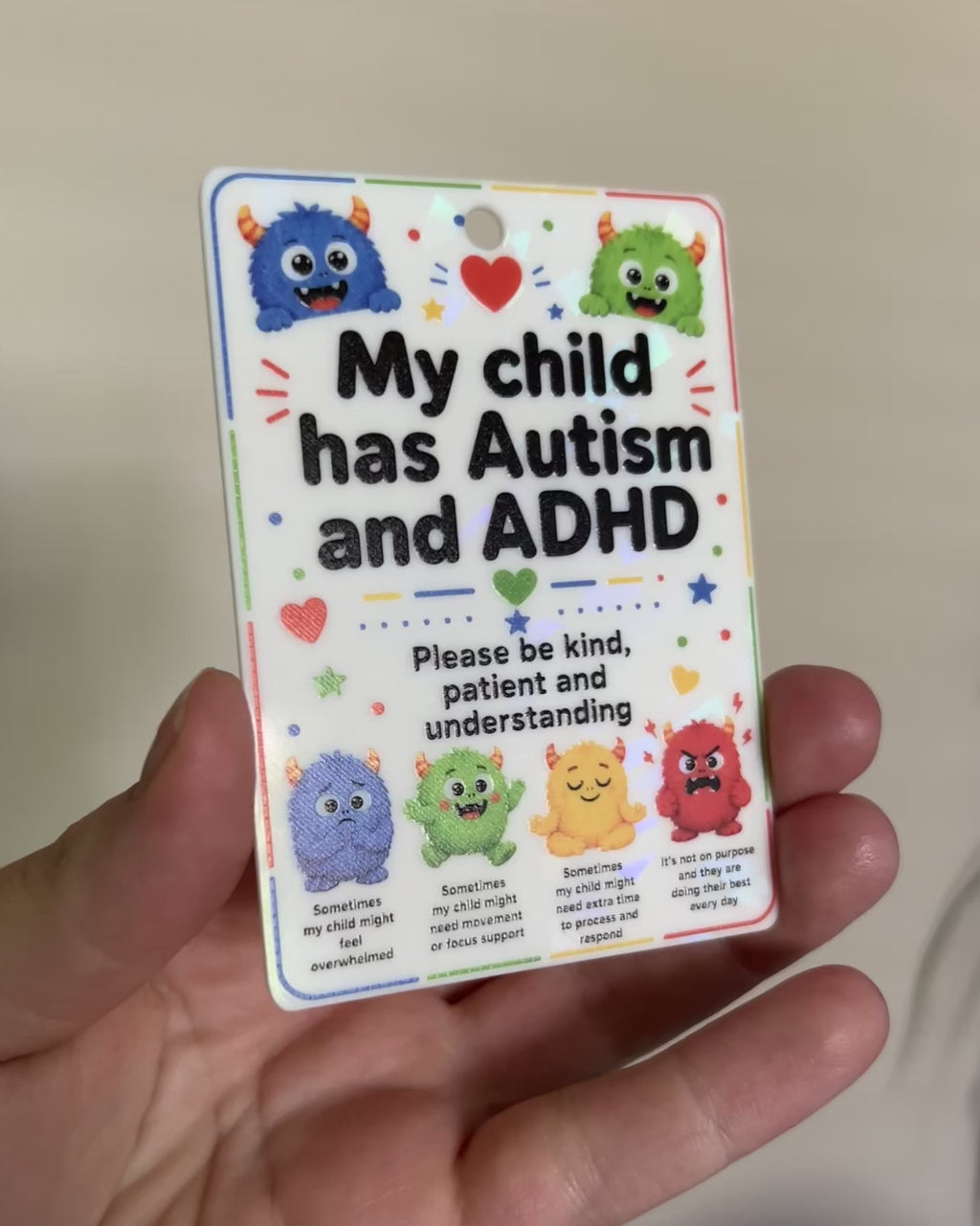 Monster Neurodiversity Awareness Tag