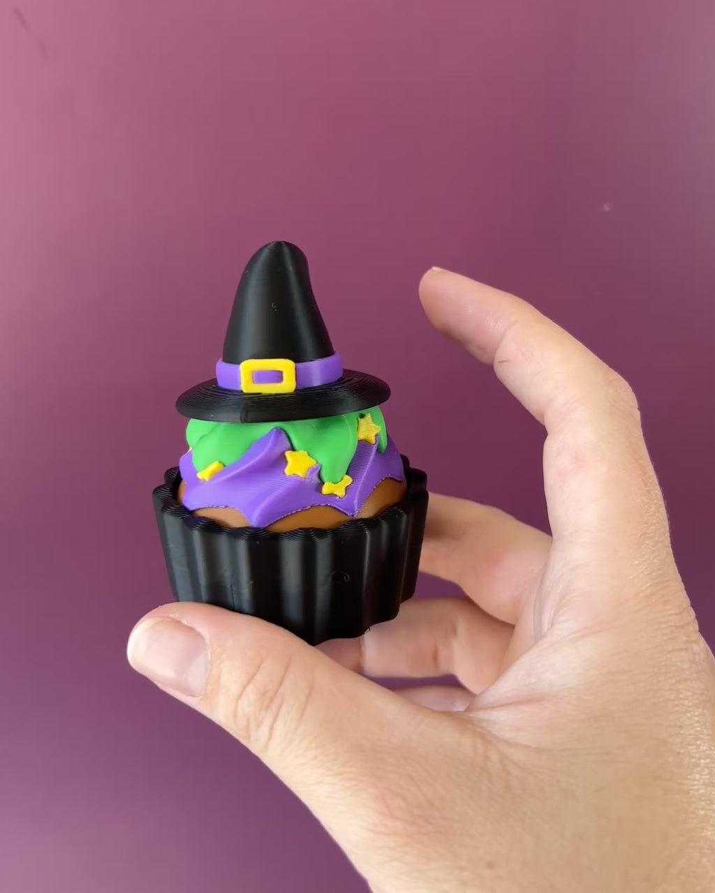 Witch Hat Cupcake Clicker Fidget Toy