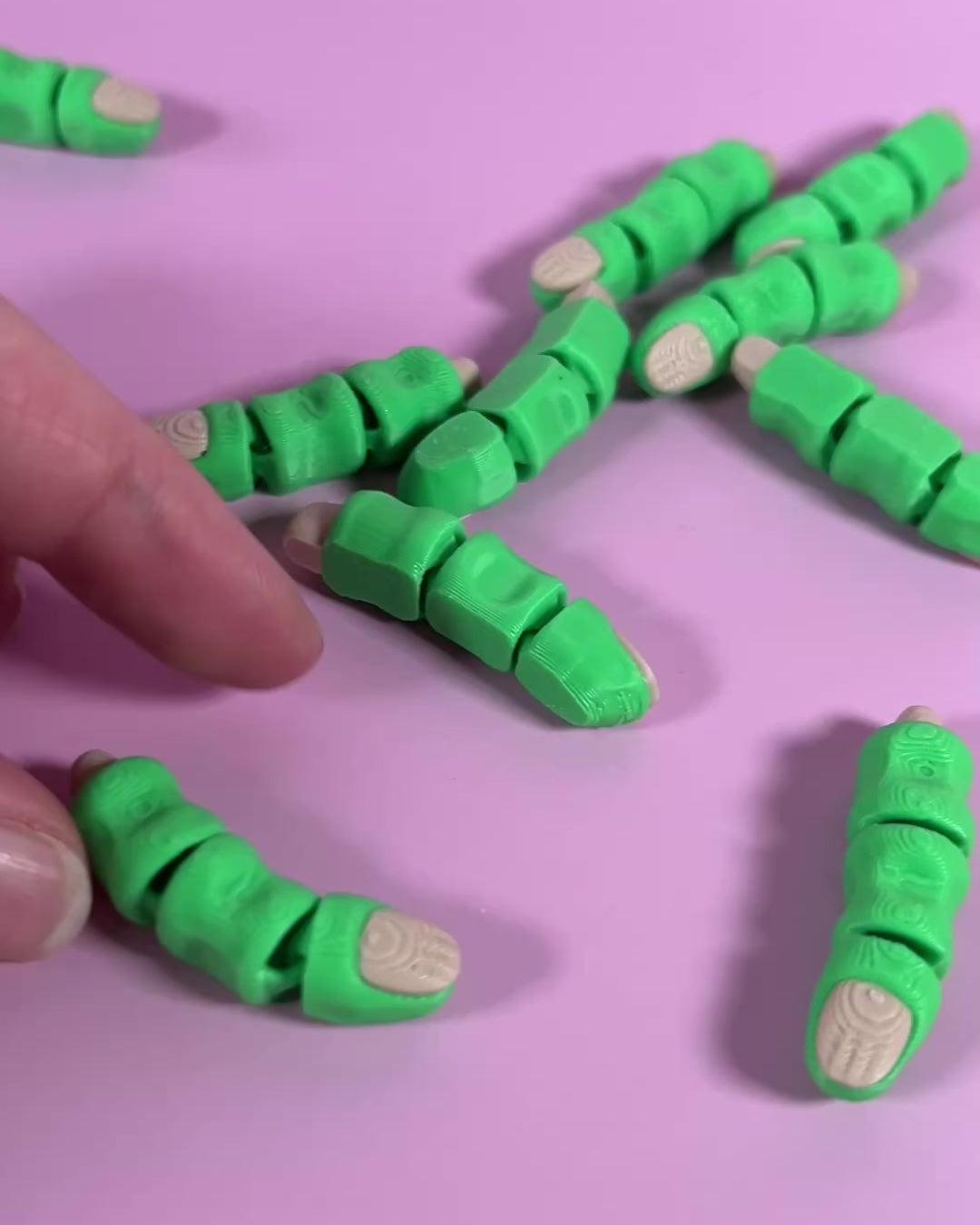 Green Zombie Finger Halloween Wiggly Toy