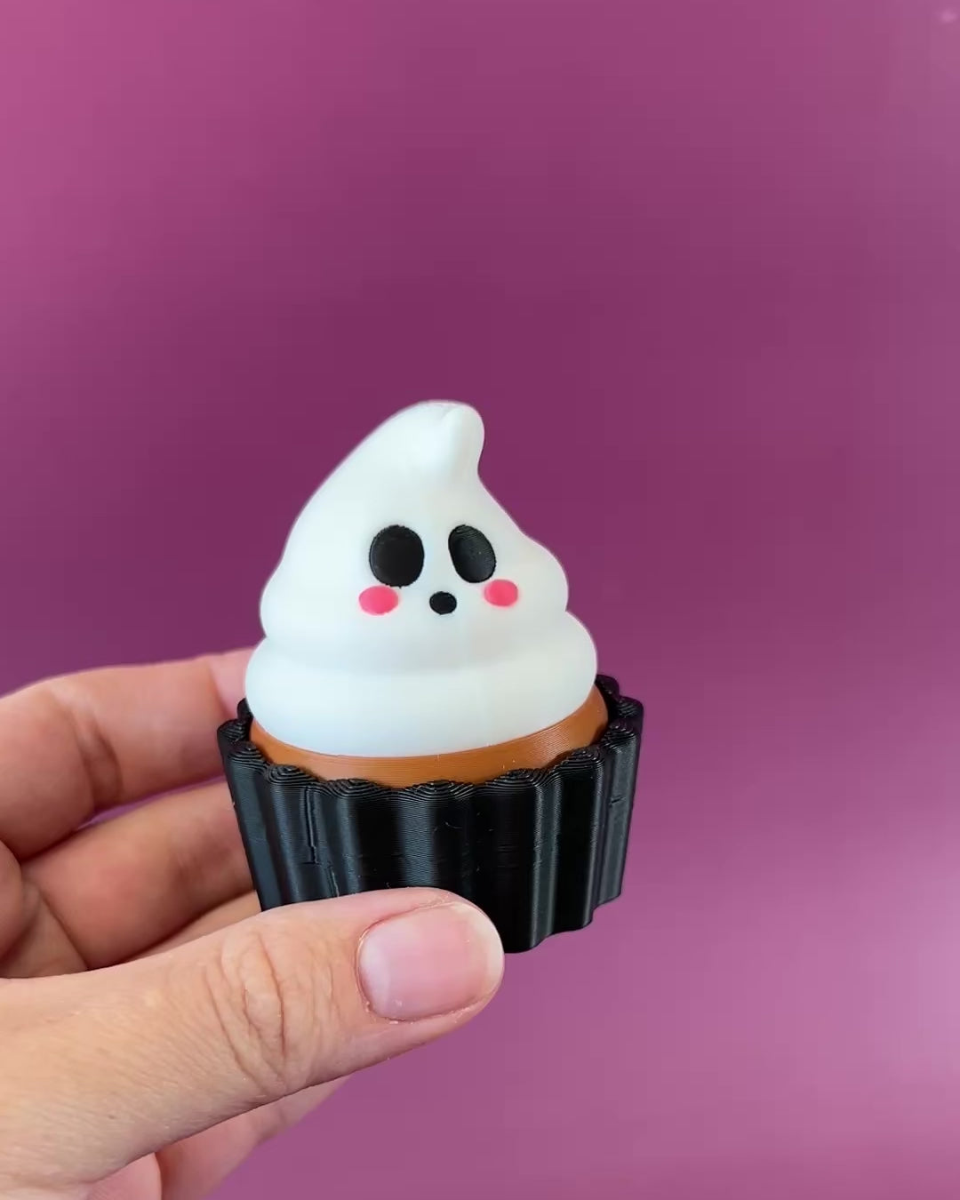 Ghost Cupcake Clicker Fidget Toy