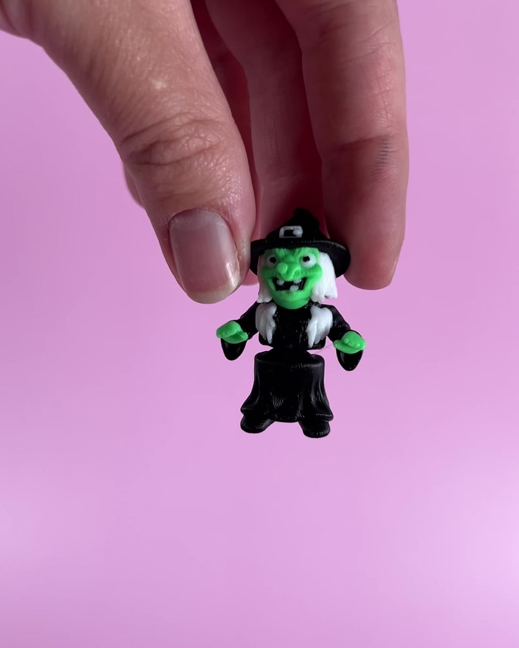Green Witch Halloween Wiggly Toy