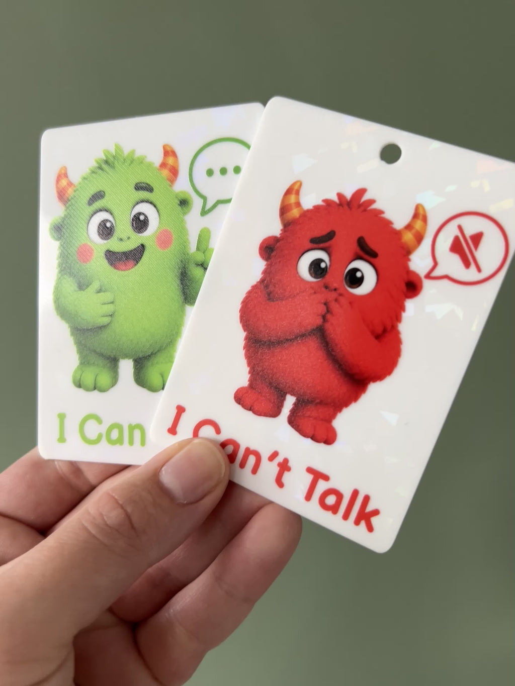 Monster I Can Talk / I Can’t Talk Communication Cards