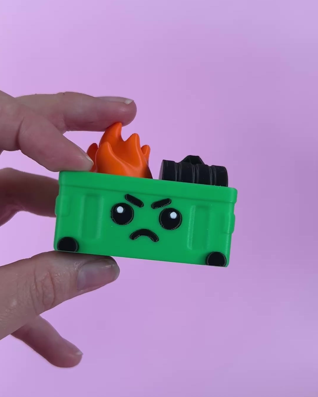 Dumpster Fire Clicker Fidget Toy