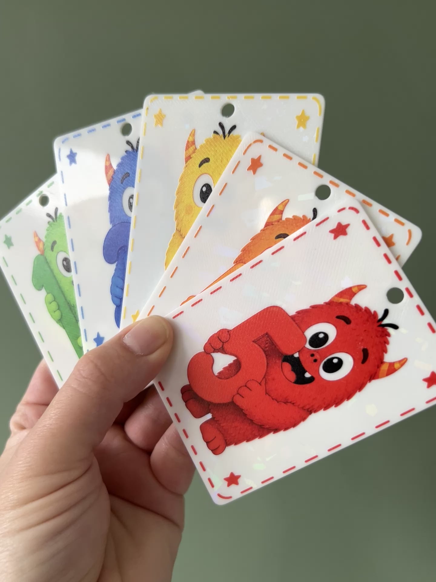 Monster Number Communication Cards Set